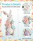 iStatue Easter Bunnies, Set of 2 Resin 5'' Bunny Figurines with Resurrection Eggs and Carrots - Hand-Painted Statue Spring Easter Decorations for The Home Decor Office Gift (Easter Bunnies)